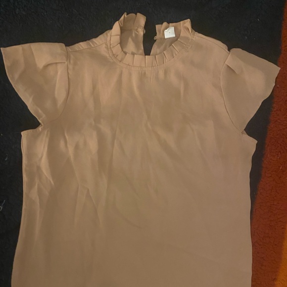 Romwe Women's Elegant Short Sleeve Mock Neck Workwear Blouse Top Shirts - Picture 2 of 3